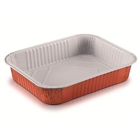 BARQUETTE LAQUÉE 2.130 ML 27X21X4.8 CM ALUMINIUM CUIVRE (VENDU PAR 100)