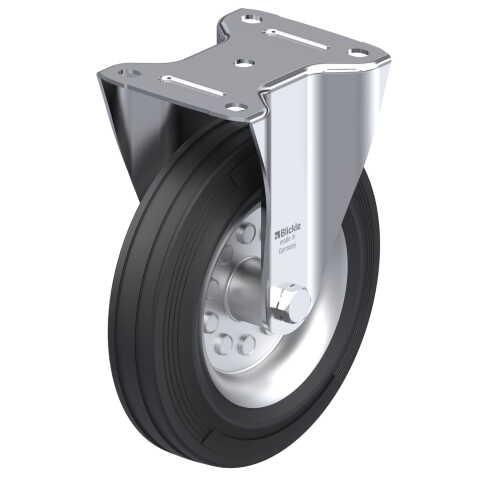 BLICKLE - ROULETTE FIXE Ø 200MM BANDAGE CAOUTCHOUC SBR 205KG - B-VE 200R