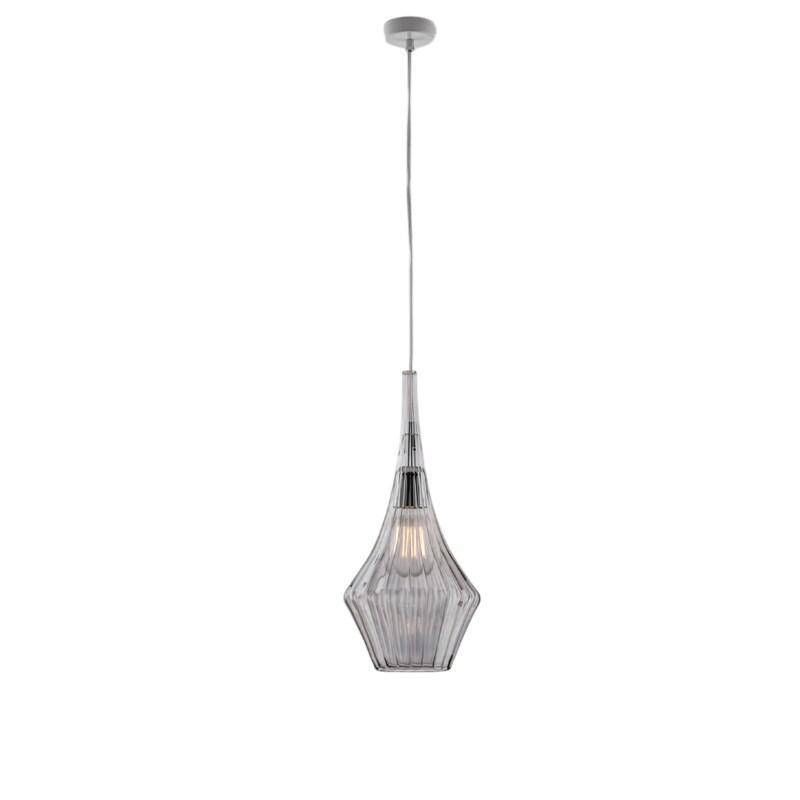 Bonetti Illumina Zeus Suspension Iron verre pyrex gris 1 lumière 150 d.20 BL270-S1-GR - gris 8050713218263_0