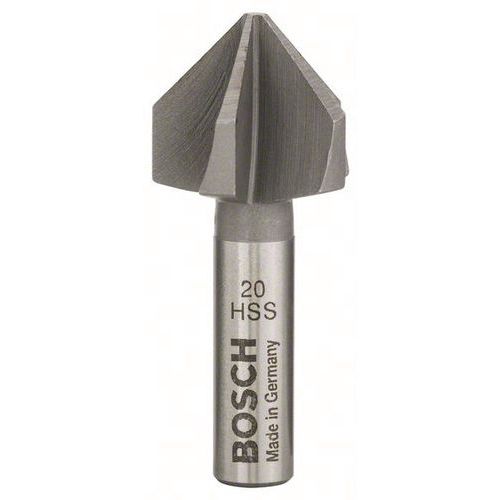 BOSCH 1 FRAISE À NOYER CONIQUE HSS, QUEUE CYLINDRIQUE, CINQ TAILLANTS 90°