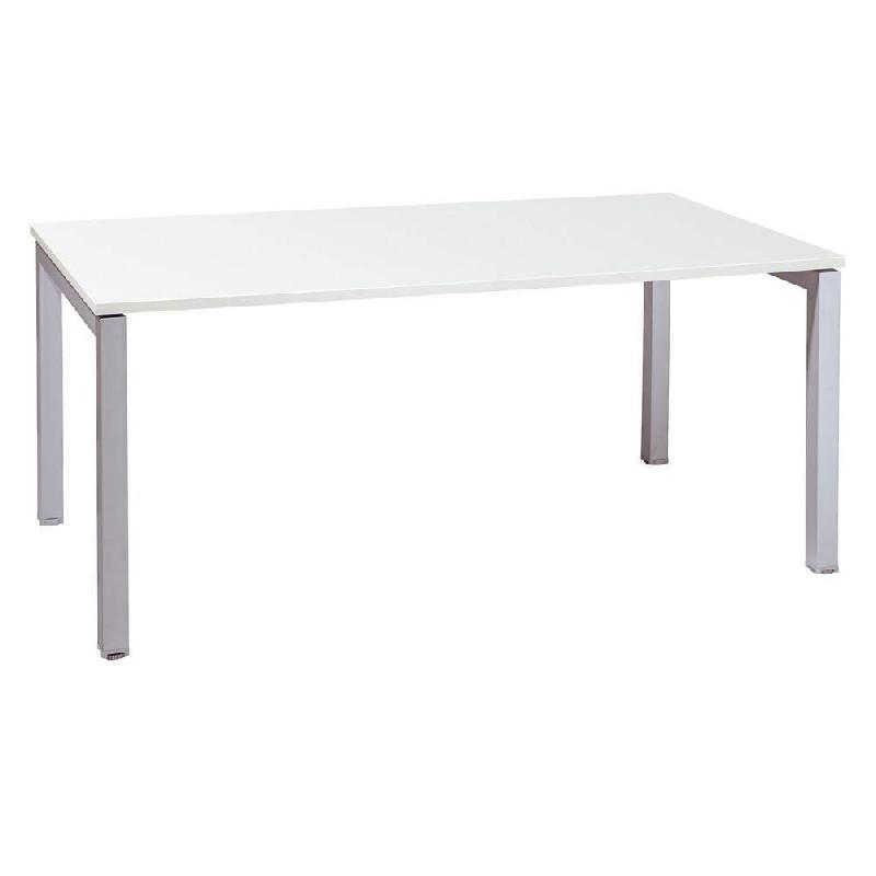BUREAU EMINENCE 180 X 80 CM  PLATEAU BLANC PIETEMENT ARCHE ALUMINIUM
