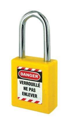 CADENAS DE CONSIGNATION ANSE ACIER 40MM JAUNE - FTH THIRARD - 00091262
