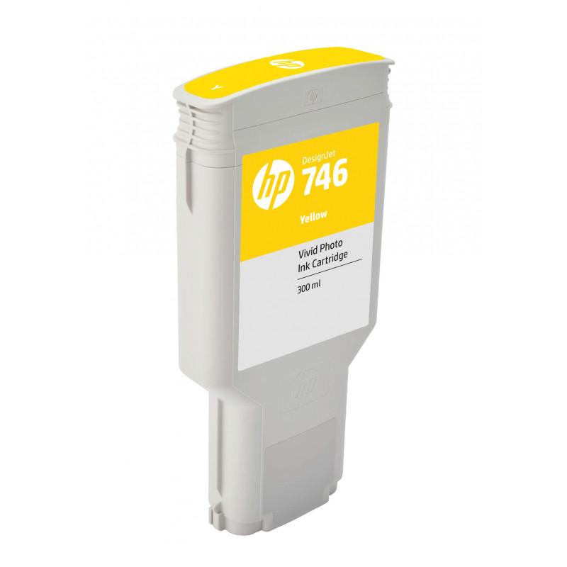 Cartouche d'encre HP 746 Jaune 300 ml - Compatible avec traceurs HP DesignJet Z6 et Z9_0