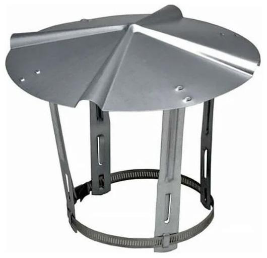 Chapeau de Couverture Ø 125 mm Simple Paroi Inox 304 - pour Fioul/Gaz intérieur - SOVELOR-DANTHERM - AC128_0