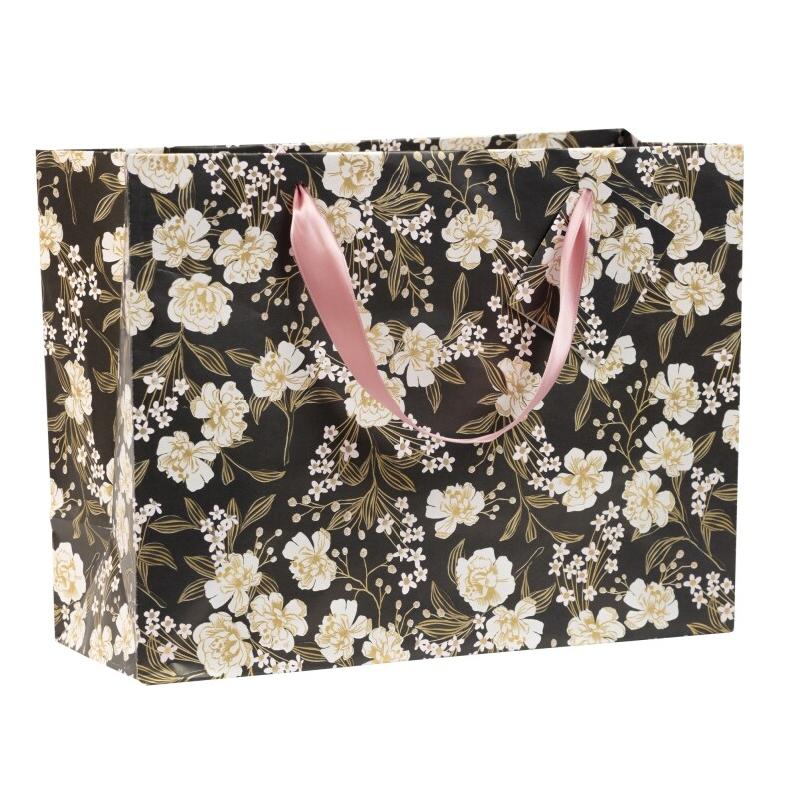 Clairefontaine Lot de 5 Sac cadeau Primerose, grand format (32x13x24,5 cm), papier 170 g/m², ruban satin assorti - 3329682129104_0
