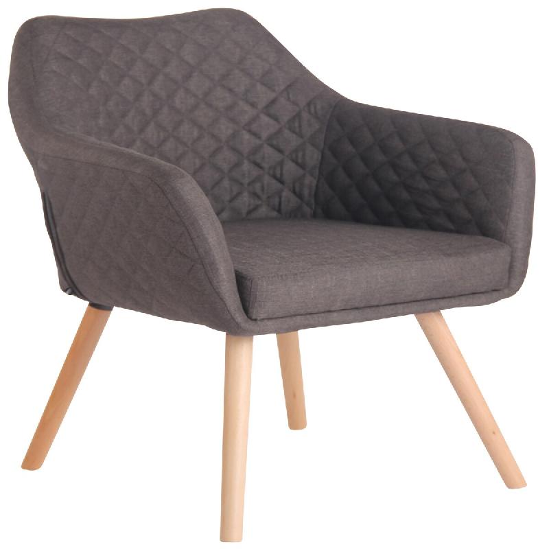 CLP Chaise de salle à manger Gent en tissu Gris foncé/Nature - gris textile 311628_0