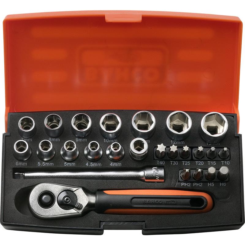 COFFRET DE DOUILLES BAHCO SL25 1/4'' 25 PIÈCES