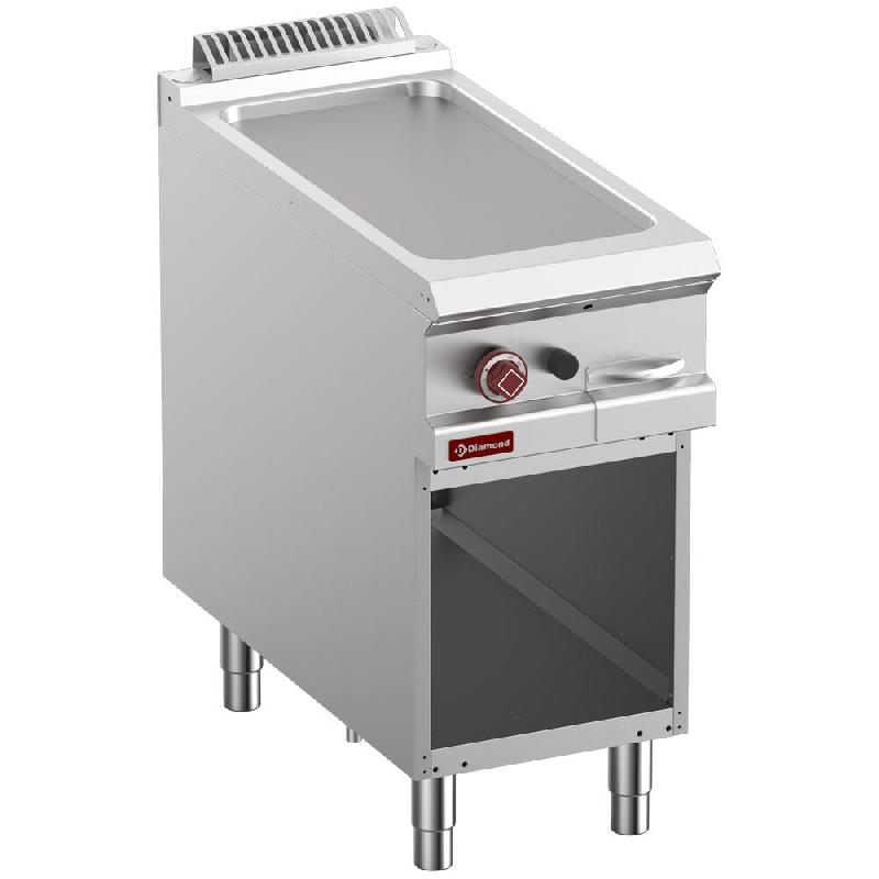Diamond - Plaque de cuisson lisse gaz module 1/2, armoire ouverte - réf. G9/PLA4-N - inox AKS-G9/PLA4-N_0