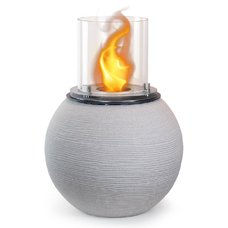 Divina Fire Cheminée au bioéthanol brasero de jardin sur pied pour intérieur et extérieur BOTTICELLI Corde Beige d.40 x h54 - beige 8055829981773_0
