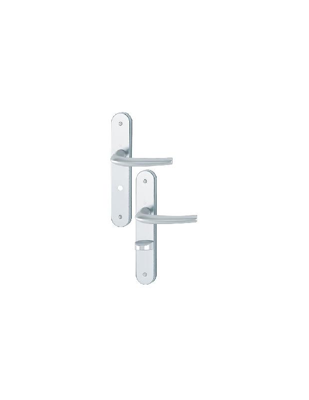 ENSEMBLE SAN DIEGO GRAND MODEL TYPE À CONDAMNATION FINITION F1 ALU ASPECT ARGENT - HOPPE - 3559803