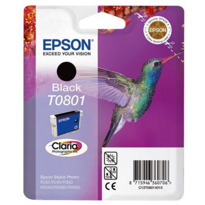 Epson T0801 'Colibri' Cartouche d'encre originale Claria (C13T08014011) - Noir_0