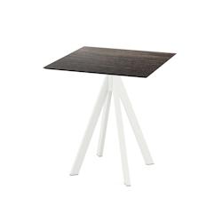 Essentials Table de bistrot - 70x70 cm - Blanc/Riverwashed Wood - Infinity - Veba - marron 120021477_0