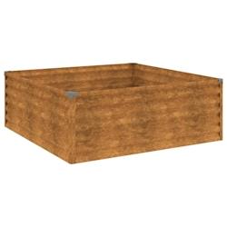 Helloshop26 - Jardinière bac lit surélevé plantes fleurs terrasse jardin de jardin 100 x 100 x 36 cm acier corten marron 02_0039289 - 3000218456948_0