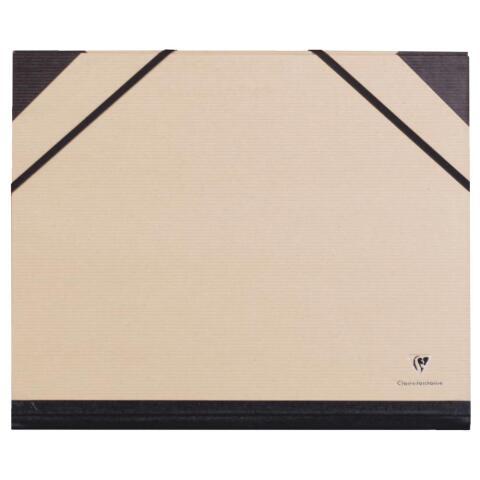 LOT DE 10 - CARTON À DESSIN KRAFT À ÉLASTIQUES 26X33CM - BRUN