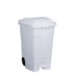 Medial International Contibasic Conteneur mobile à pédale Polypropylène Blanc 70 lt - blanc plastique polypropylène 102532_0