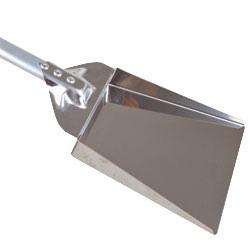 Palette pour vider les cendres du four - tête en acier galvanisé - manche en aluminium naturel (210x310 mm) ach-pl/l_0