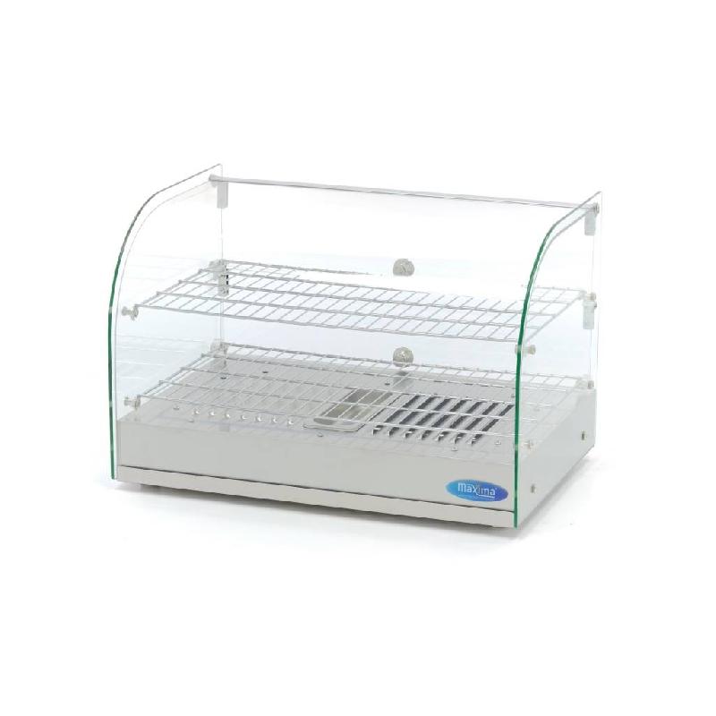 Petite vitrine chauffante 2 étagères - 45 L | Maxima_0