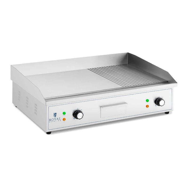Plancha électrique professionnelle - 727 x 420 mm - Plaque rainurée et lisse - 4 400 W - Modèle 14_0004057_0