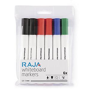 POCHETTE DE 6 MARQUEURS EFFAÇABLES À SEC RAJA