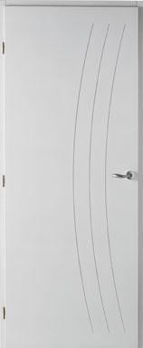 Porte battante elegance esprit groove - modèle onde - lignes simples et pures, âme pleine_0