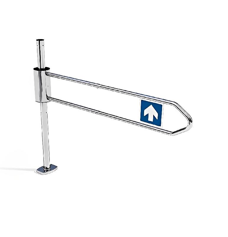 Portillon magasin extensible INOX - ouverture 0° à 90°, bras 765mm à 1120mm, signalisation, fermeture automatique_0