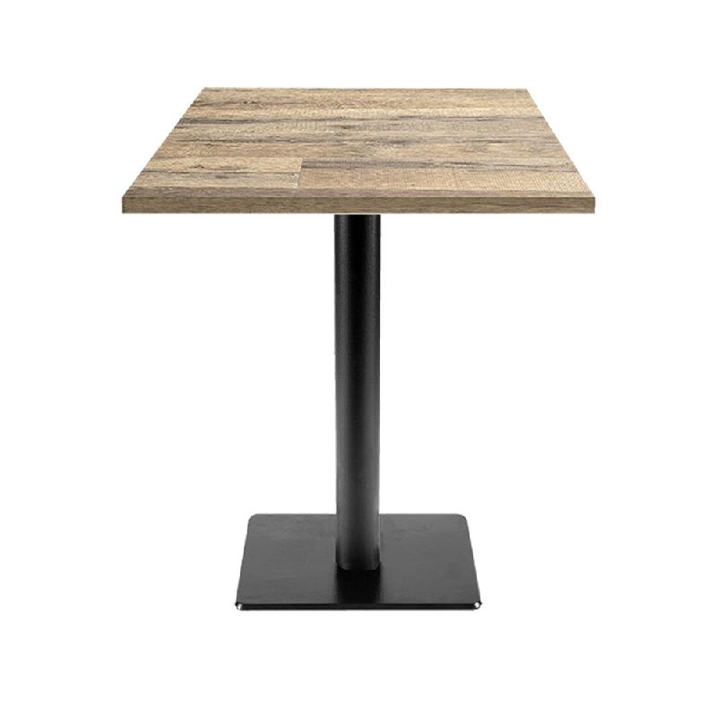 RestooTab - Table Milan T 60x60cm décor vieux plancher - marron fonte TB-MIT-6060M-VIEU.P_0