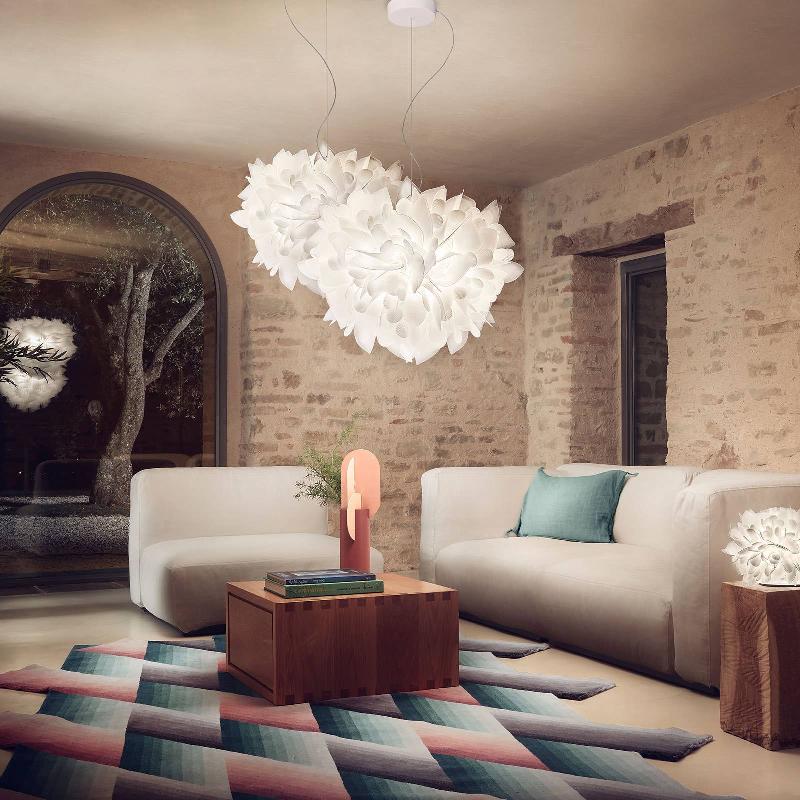SLAMP VELI FOLIAGE SUSPENSION BLANC Ø 55 CM
