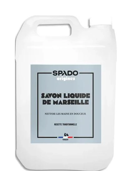 SPADO Bidon de 5 litres de Savon liquide de Marseille, enrichi à l'huile d'Olive. 100% Végétal - 4241922_0