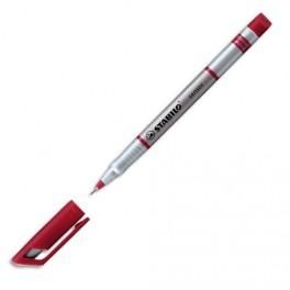 STABILO STYLO FEUTRE POINTE ULTRA-FINE BAGUÉE MÉTAL ENCRE ROUGE CORPS PLASTIQUE SENSOR 189