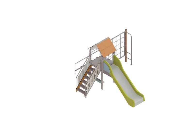 STRUCTURE CITADELLE BASTILLE - ACIER - PLATINES - INOX - ORANGE/BLEU-WIKI CAT - MANUTAN COLLECTIVITÉS