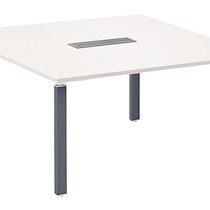 TABLE CARRÉE BLANCHE EXPRIM PIEDS ANTHRACITE