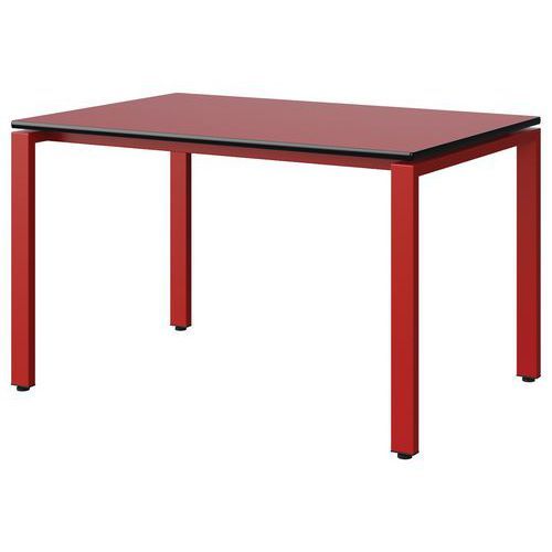 TABLE MALIBU 120X80 T5 SOUDÉ ST ROUGE U321/NOIR ROUGE 3020