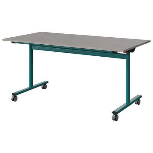 TABLE MALIBU RAB. 160X80 T6 DL STRA ABS BÉTON F186/BLEU 5018