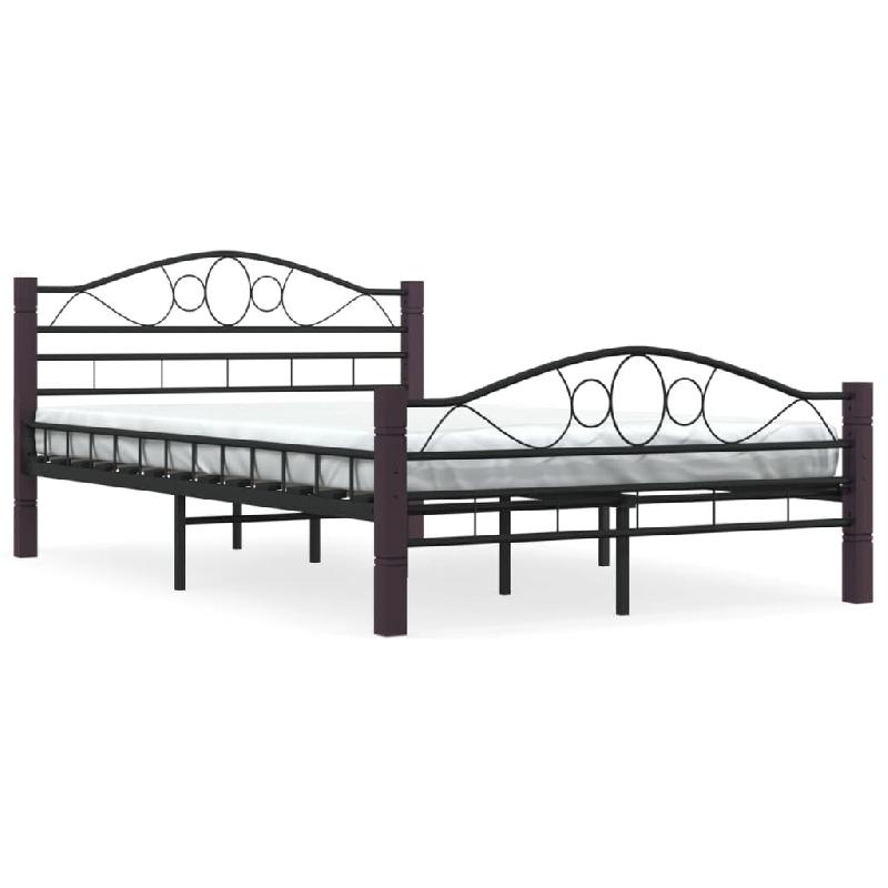 VidaXL Cadre de lit sans matelas noir métal 120x200 cm Modèle Zervelor - 285292_0