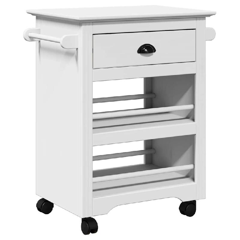 VidaXL Chariot de cuisine BODO blanc 67,5x45x80 cm - blanc multi-matériau 4016878_0