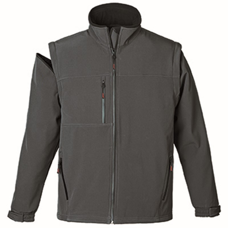 YANG VESTE 2/1 GRISE softshell manches amovibles_0