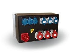 114-05-163 - Coffret de distribution Indu Electric avec prises de courant pour rack 19″ et options RCD 40A 30mA_0