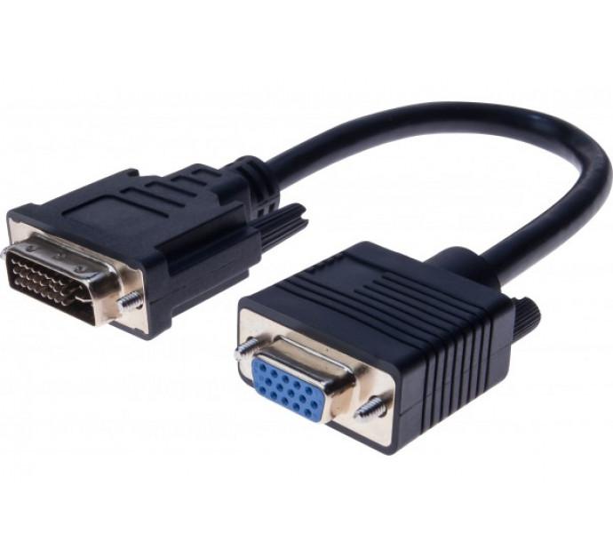 Adaptateur DVI-I M/VGA F 15cm 127444 - Mini cordon avec connecteurs dorés_0
