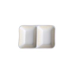 ADRIER - SRCTB13083-GIN - (Pack de 48 unités) - Bol rectangulaire 2 compartiments - 13 x 8 cm - Jaune - jaune plastique SRCTB13083-GIN_0