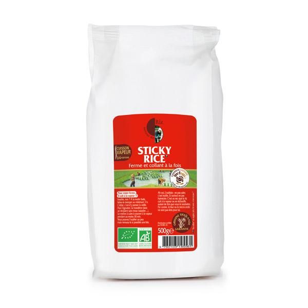 AUTOUR DU RIZ RIZ GLUTINEUX STICKY RICE 500G RIZ BIO ET ÉQUITABLE