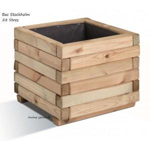 Bac jardinière bois pour plante, stockholm - 0281054-28 litre_0