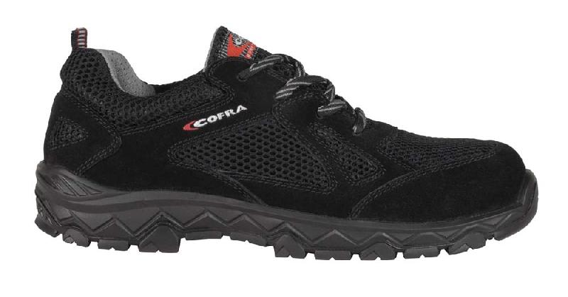 COFRA - Chaussure de sécurité basse T41 - Balancer Black - Antistatique, antichoc, anti-glissement, sans métal_0