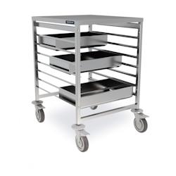 Distform Chariot Bas de Transport GN 2/1 Renforcé en Inox Acier inoxydable 660x750x900mm - 641094439873_0