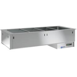 Élément bain-marie 3 GN 1/1 - inox AISI 304 avec cuve emboutie et chauffage électrique_0
