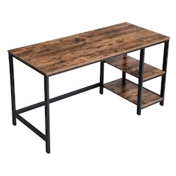 Helloshop26 - Bureau avec rangement table d ordinateur avec 2 étagères réversibles poste de travail pour télétravail salon cadre en 12_0001282 -_0
