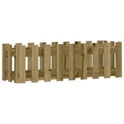 Helloshop26 - Jardinière bac lit surélevé plantes fleurs terrasse jardin de jardin design de clôture bois de pin imprégné marron 02_0039819 - 30_0