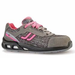 Jallatte - Chaussures de sécurité basses grise et rose pour femmes INES SAS S1P SRC Gris / Rose Taille 36 - 36 gris matière synthétique 8033546368619_0