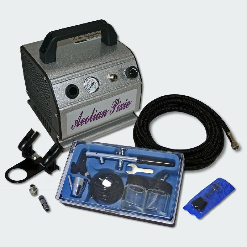 KIT COMPRESSEUR AIRBRUSH AÉROGRAPHE POUR DÉBUTANTS AVEC UN PISTOLET + ACCESSOIRES 16_0002295_0