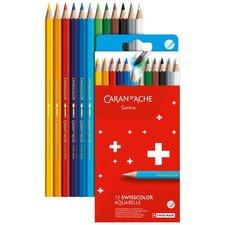 LOT DE 2 - CRAYONS DE COULEUR SWISSCOLOR AQUARELLE