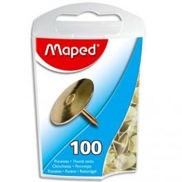 MAPED BOITE DE 100 PUNAISES EN ACIER CUIVRÉES 10MM